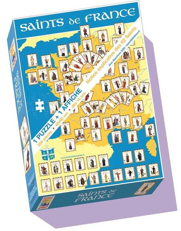 Puzzle Saints de France 260 pièces + 1 affiche 40x60 cm