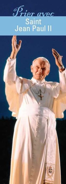 Lot de 10 - Signet "Prier avec" Saint Jean Paul II - Prier avec quelques grands temoins