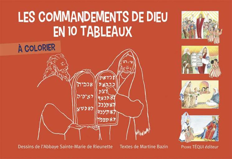 Les Commandements de Dieu en 10 tableaux à colorier