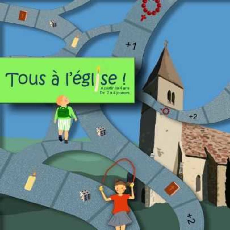 Jeu de parcours - Tous à l´église