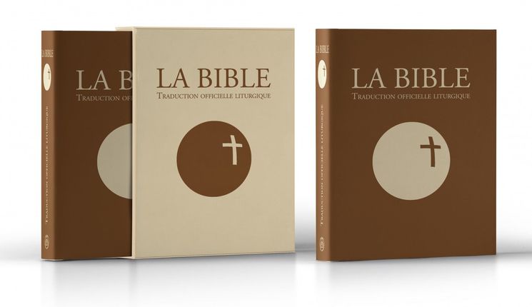 La bible - traduction officielle liturgique  cuir marron