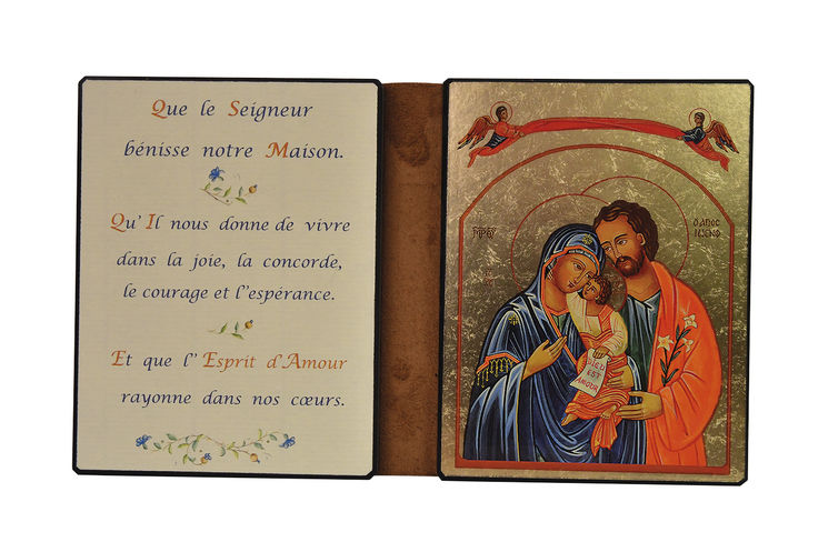 La Sainte Famille/Bénédiction maison - Diptyque 13x19 cm -  883.F9