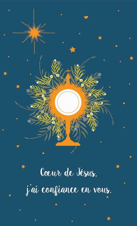 "Lot de 25 cartes ""Coeur de Jésus, j´ai confiance"""