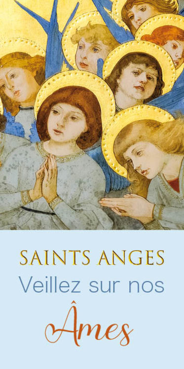 Lot de 10 cartes de communion - Saints Anges, veillez sur nos âmes