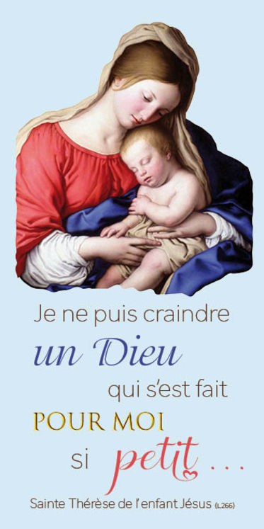 Lot de 10 cartes de communion - Je ne puis craindre un Dieu qui s'est fait pour moi si petit..