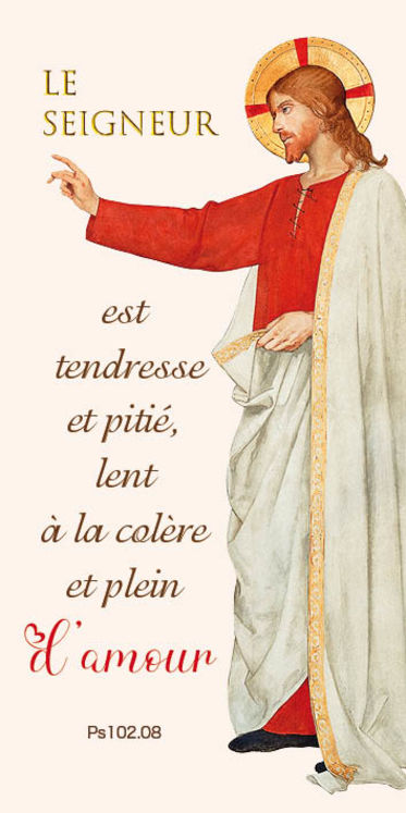 Lot de 10 cartes de communion - Le Seigneur est tendresse et pitié lent à la colère et plein d'amour