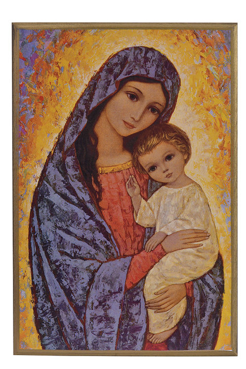 Vierge de la Lumière - Mini icône autocollante 7x5 cm -  742.11