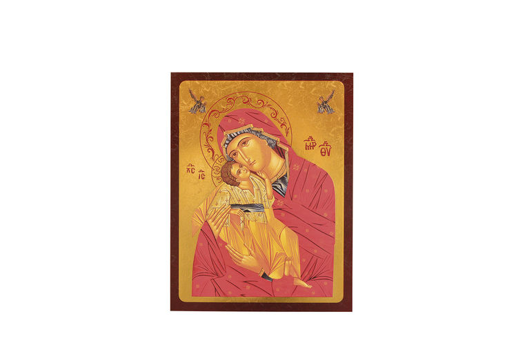 Vierge de Tendresse - Icône dorée à la feuille 12x9,6 cm -  749.63