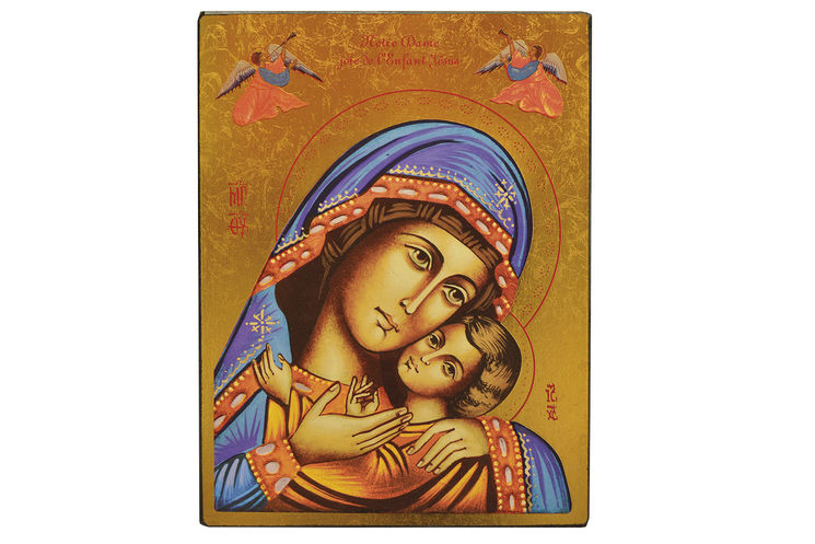 Notre Dame Joie de L´Enfant Jésus - Icône dorée à la feuille 15,5x11,8 cm -  133.64