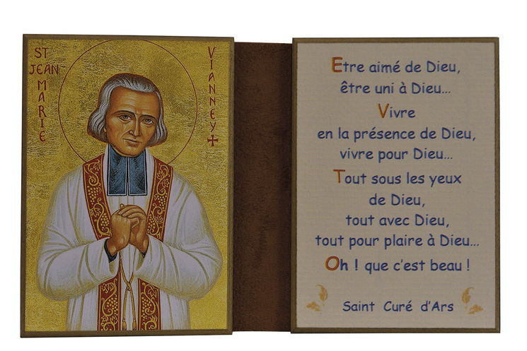 Saint Curé d´Ars - Diptyque 13x19 cm -  492.F6