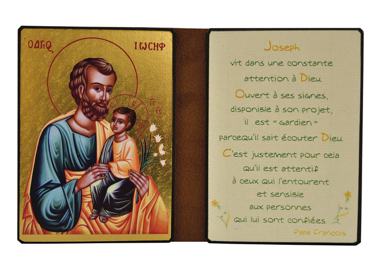 Saint Joseph à l´Enfant - Diptyque 13x19 cm -  128.F9