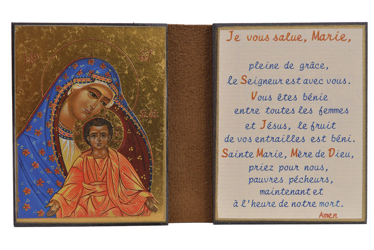 La Vierge au manteau - Diptyque 8x15 cm -  186.F3