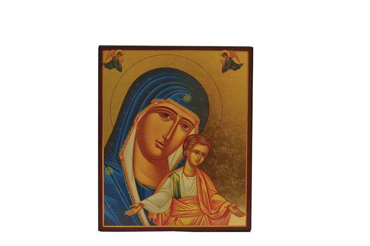 Vierge de Kykkos - Icône dorée à la feuille 9,5x8 cm -  586.14