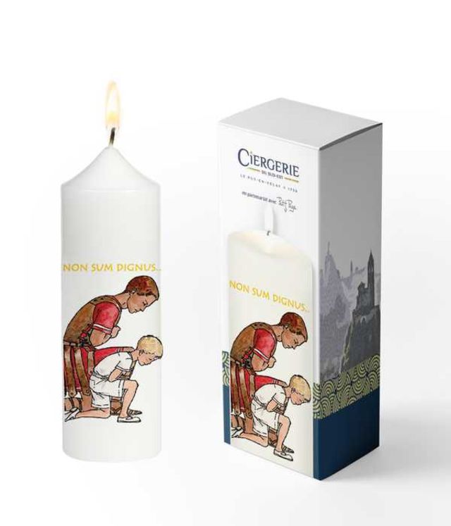 Cierge Première Communion blanc - Centurion garçon blond