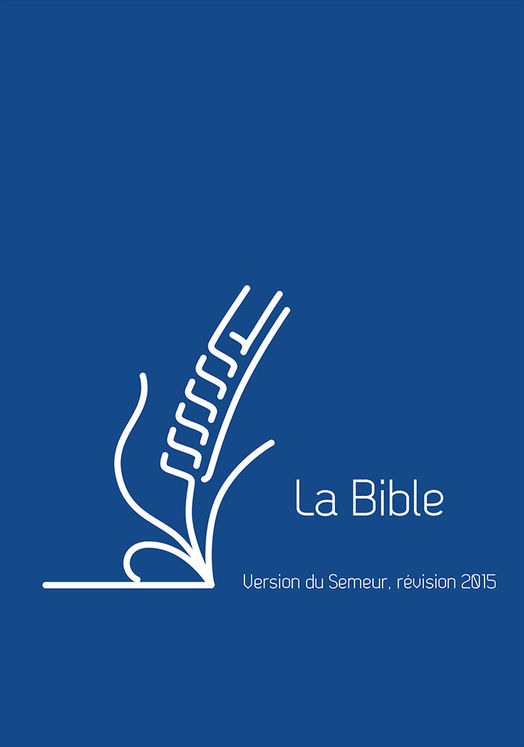 La Bible - Format poche avec zip, couverture vivella souple bleue et tranche blanche