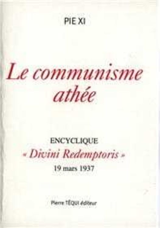 Le communisme athée - Divini redemptoris