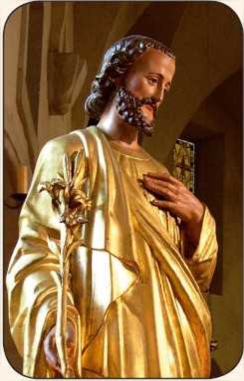 Paquet de 50 Cartes - Prière - CB625 - Saint Joseph statue