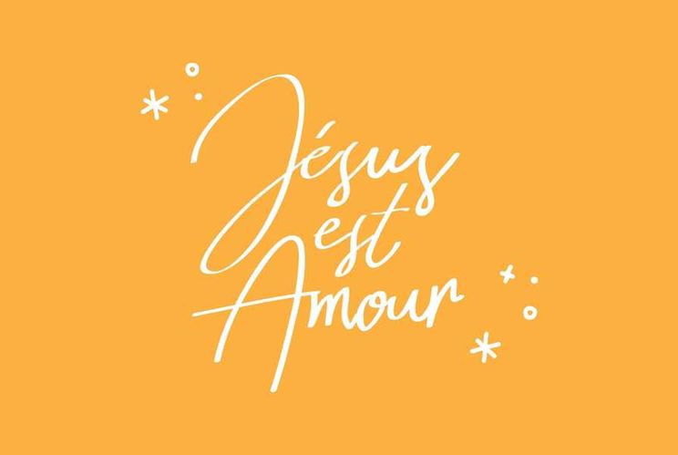 Lot de 20 - Carte simple Jésus est Amour