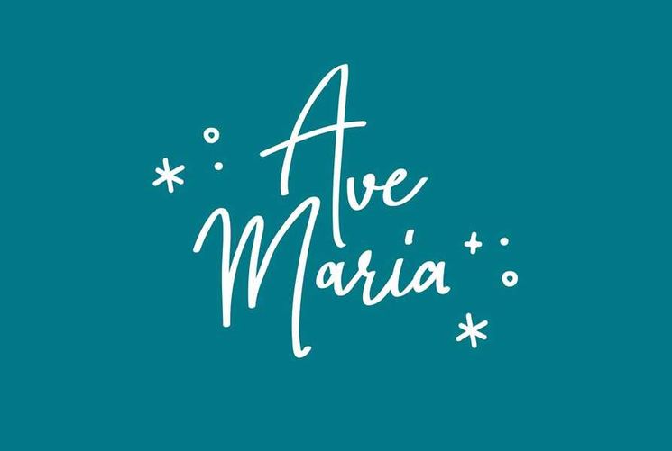 Lot de 20 - Carte simple Ave Maria