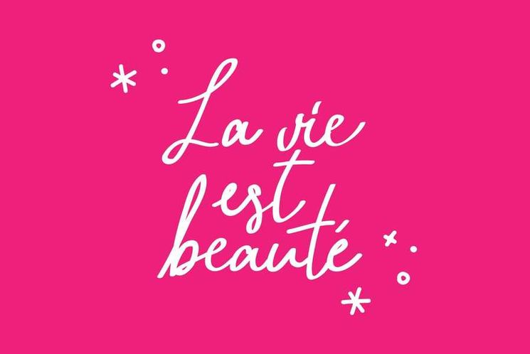 Lot de 20 - Carte simple La vie est beauté