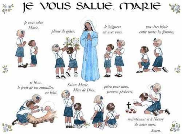 Carte je vous salue Marie (à l´unité)