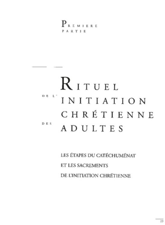 Rituel de l'initiation chrétienne des adultes