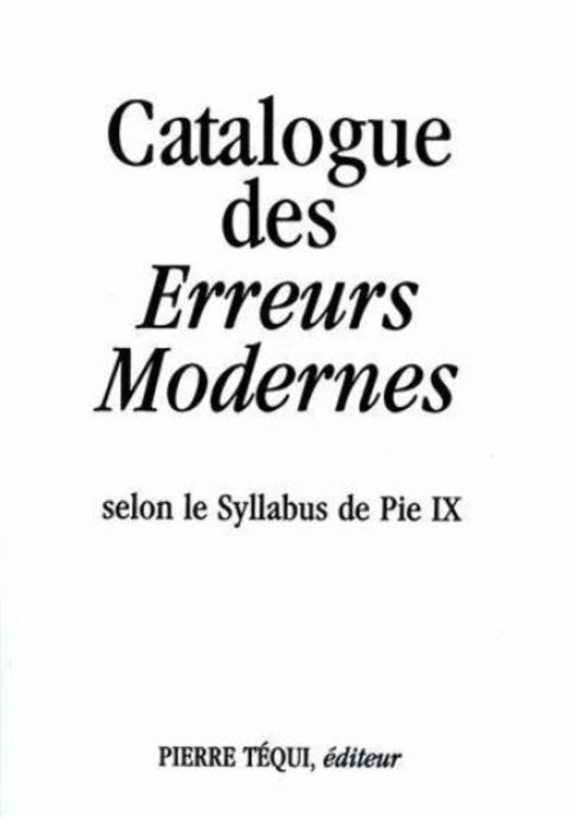 Catalogue des erreurs modernes