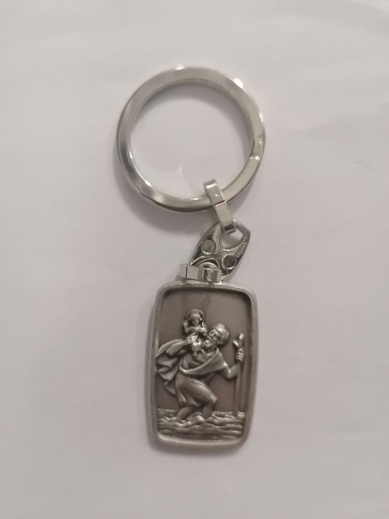 Porte-clefs - St Christophe - 30 mm - rectangle