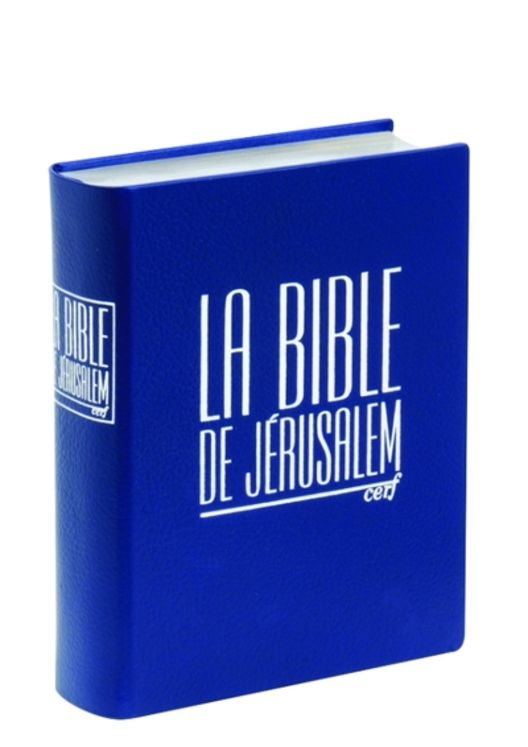 La Bible de Jérusalem Major cuir bleu sous coffret tranche argent