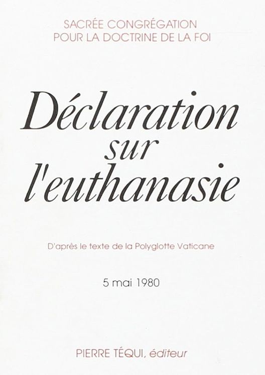 Déclaration sur l´euthanasie 1980