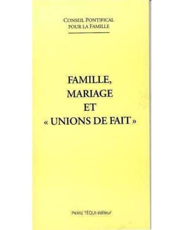 Famille, mariage et union de fait