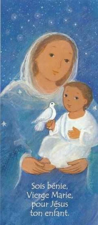 Lot de 25 - Signet Maïté Roche Marie - Pour Jésus ton enfant