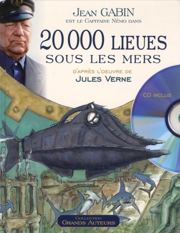 20 000 lieues sous les mers avec CD audio narrateur Jean Gabin