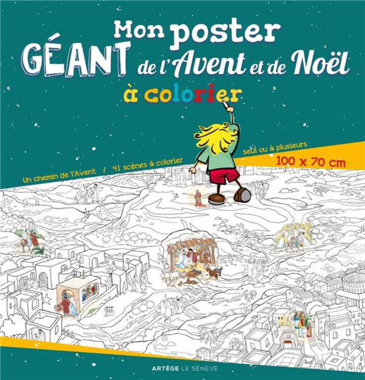 Mon poster géant de l'Avent et de Noël à colorier