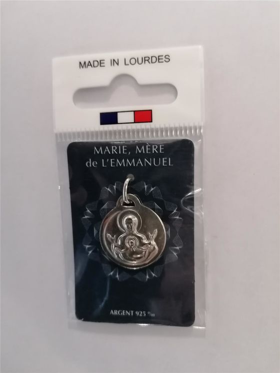 Médaille "Marie, mère de l´Emmanuel"  Argent 925 0/00